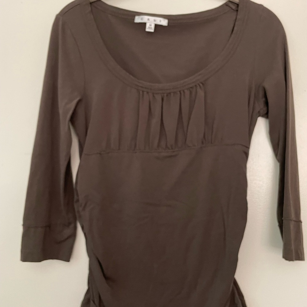 Cabi brown stretch top